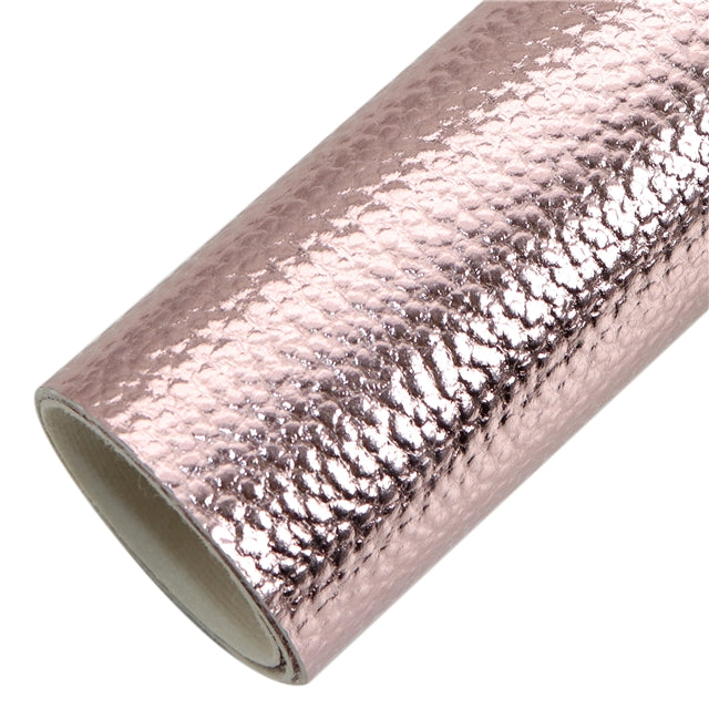 Metallic Litchi Faux Leather Sheet FeeFiFauxLeather