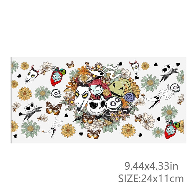 Nightmare Before Christmas UV DTF Glass Can Wrap FeeFiFauxLeather