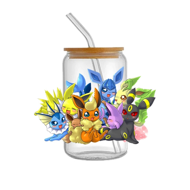 Pokémon UV DTF Cup Wrap – Character Wrap for DIY Drinkware Projects FeeFiFauxLeather
