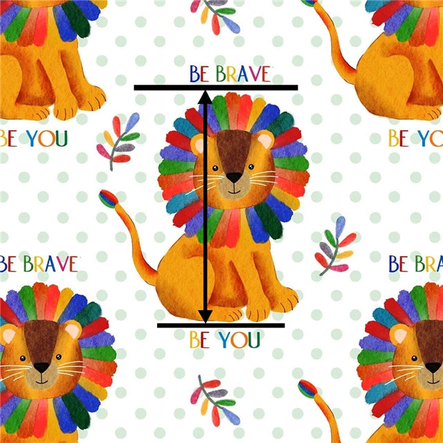 The Lion King Litchi Printed Faux Leather Sheet Litchi has a pebble like feel with bright colors FeeFiFauxLeather