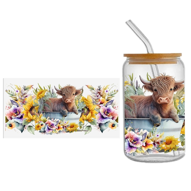 Cow UV DTF Cup Wrap – Animal Print Cup Wrap Design for Tumblers FeeFiFauxLeather