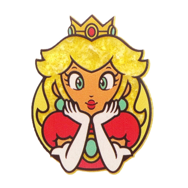 Princess Peach Fine Glitter Resin 5 piece set FeeFiFauxLeather