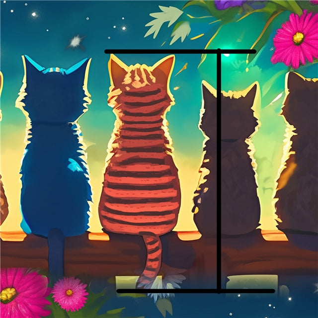 Cats Printed Smooth Faux Leather Sheet FeeFiFauxLeather