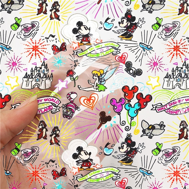 Characters Printed Faux Leather Sheet FeeFiFauxLeather