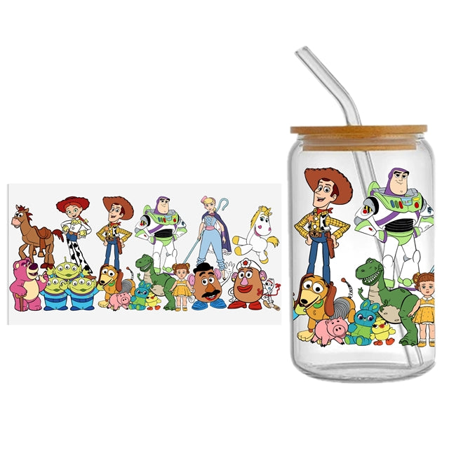 Toy Story UV DTF Glass Can Wrap FeeFiFauxLeather