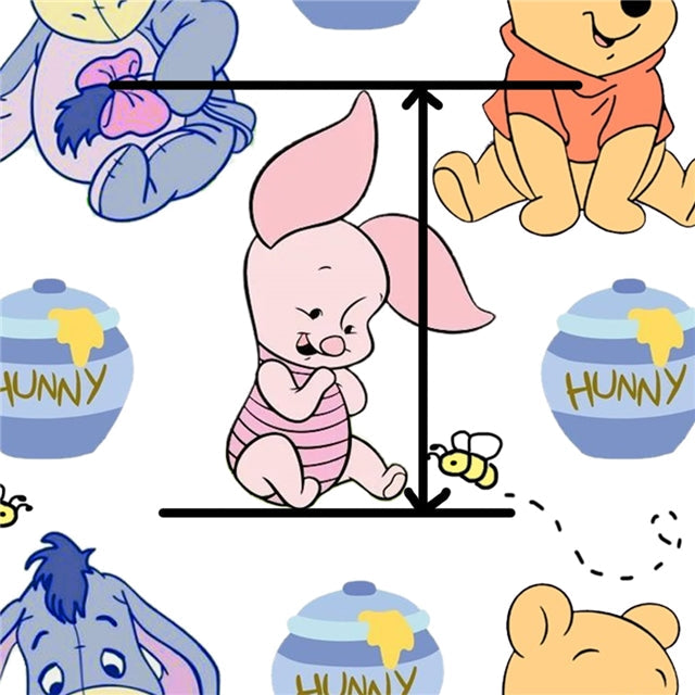 Pooh Bear Printed Fabric FeeFiFauxLeather