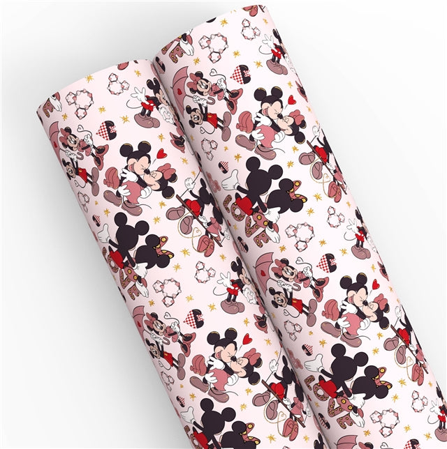 Mouse Gold Foil Printed Faux Leather Sheet FeeFiFauxLeather