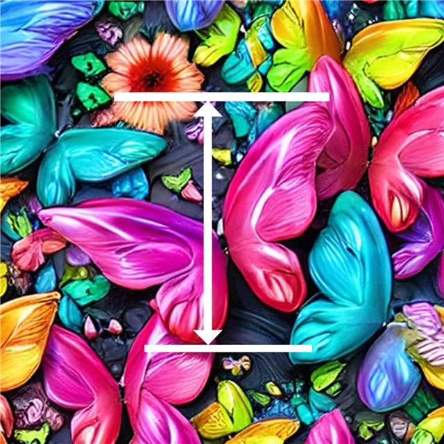 Butterflies and Flowers Smooth Printed Faux Leather Sheet FeeFiFauxLeather