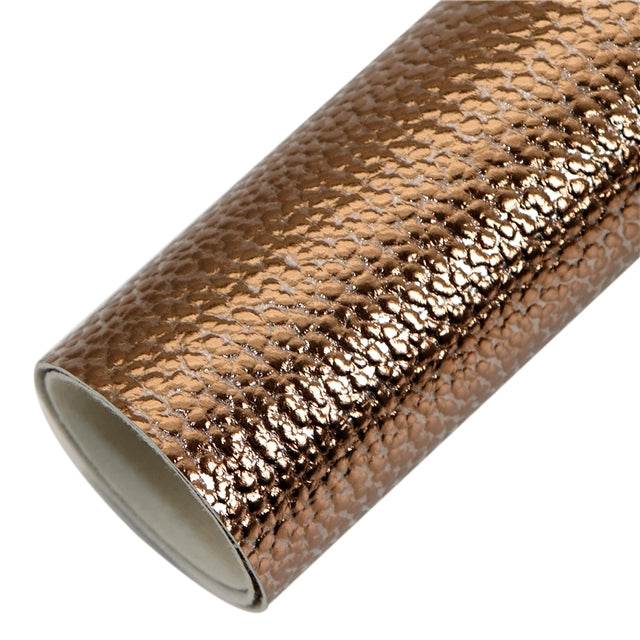 Metallic Litchi Faux Leather Sheet FeeFiFauxLeather