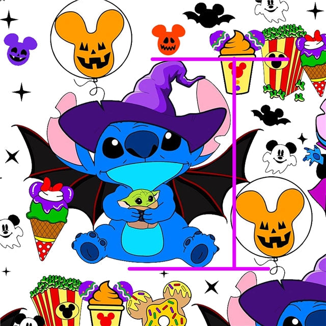Blue Alien Halloween Litchi Faux Leather Sheet FeeFiFauxLeather