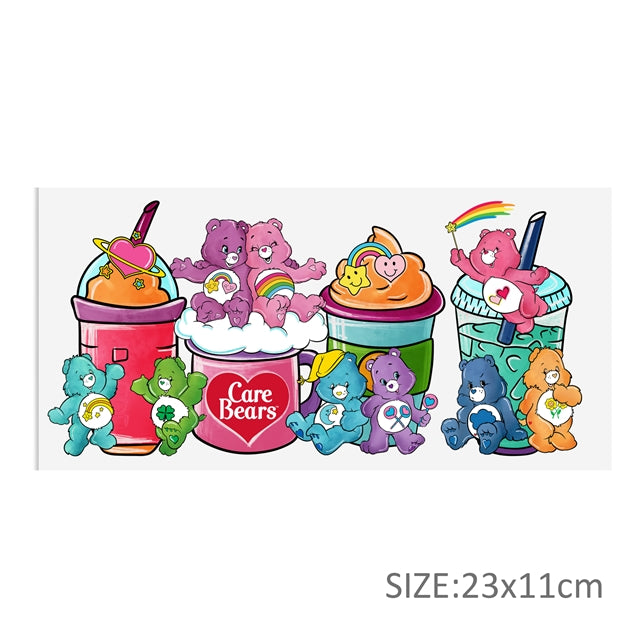 Care Bears UV DTF Glass Can Wrap FeeFiFauxLeather