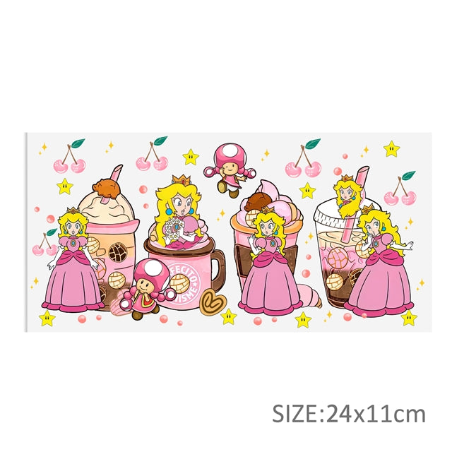 Super Mario UV DTF Cup Wrap – Gaming Cup Wrap Design for Crafting Projects FeeFiFauxLeather