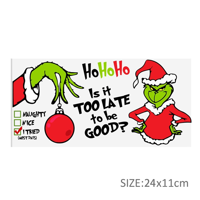 The Grinch UV DTF Cup Wrap – Easy Cup Wrap for Tumblers & Projects FeeFiFauxLeather