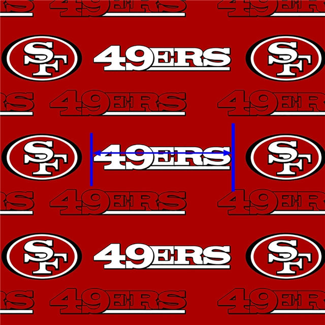 49ers Football Printed Fabric FeeFiFauxLeather