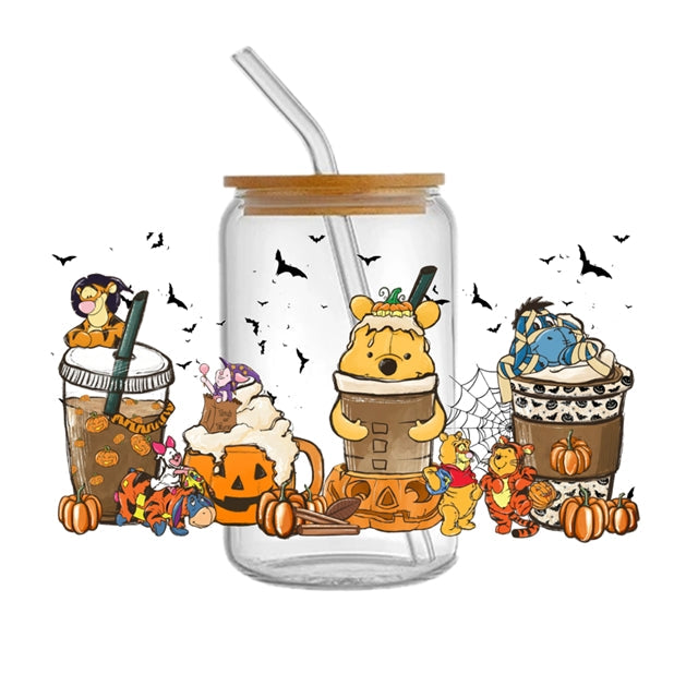 Honey Bear UV DTF Glass Can Wrap FeeFiFauxLeather