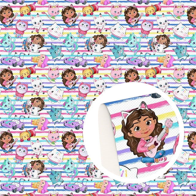Gabby’s Dollhouse Printed See Through Sheet Clear Transparent Sheet FeeFiFauxLeather