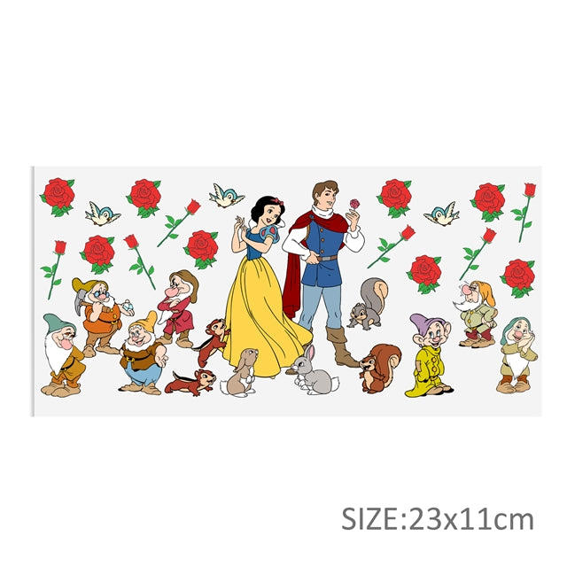Princess Snow White UV DTF Glass Can Wrap