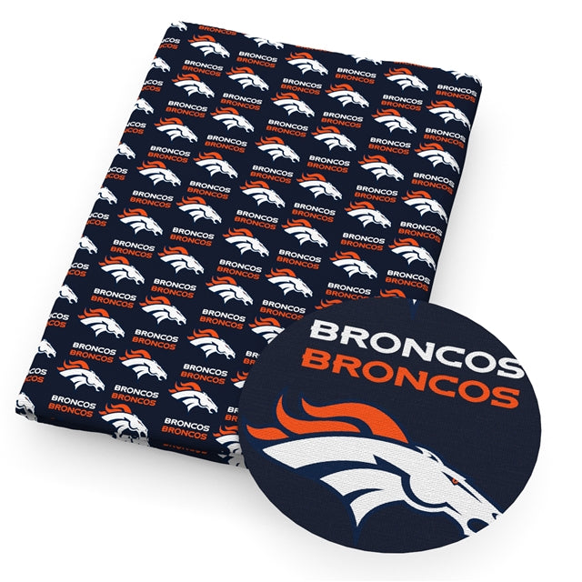 Broncos Football Sports Textured Liverpool/ Bullet Fabric FeeFiFauxLeather