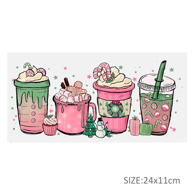 Christmas UV DTF Cup Wrap – Easy Cup Wrap for Tumblers & Projects FeeFiFauxLeather