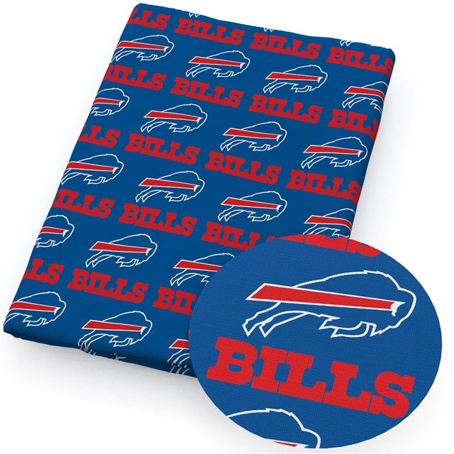 Buffalo Bills Football Printed Fabric FeeFiFauxLeather