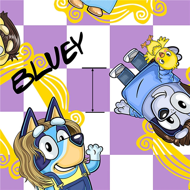 Blue Dog Printed Textured Liverpool/ Bullet Fabric with a textured feel FeeFiFauxLeather