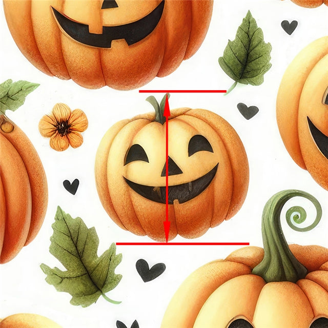 Pumpkin Fall Printed Liverpool/Bullet Fabric FeeFiFauxLeather