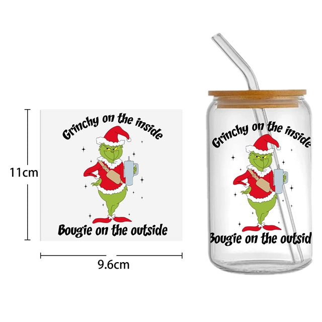 The Grinch Christmas UV DTF Cup Wrap – Easy Cup Wrap for Tumblers & Projects FeeFiFauxLeather
