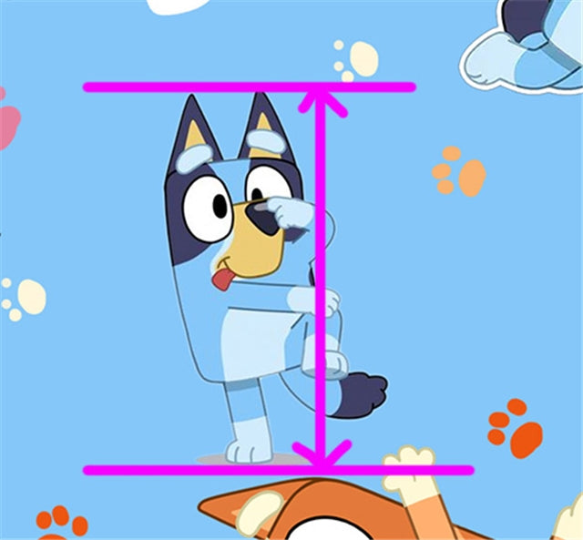 Blue Dog Printed Jelly Sheet Transparent Sheet FeeFiFauxLeather