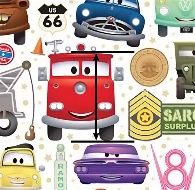 Cars Printed See Through,Clear, Transparent Roll 11.8 x 55 Inches FeeFiFauxLeather