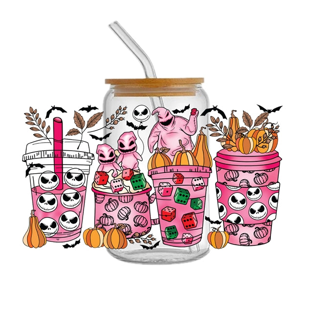 Halloween UV DTF Cup Wrap – Easy Cup Wrap for Tumblers & Projects FeeFiFauxLeather