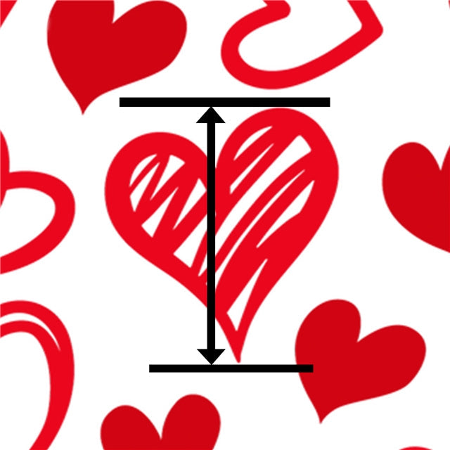 Hearts Valentine Smooth Printed Faux Leather Sheet FeeFiFauxLeather