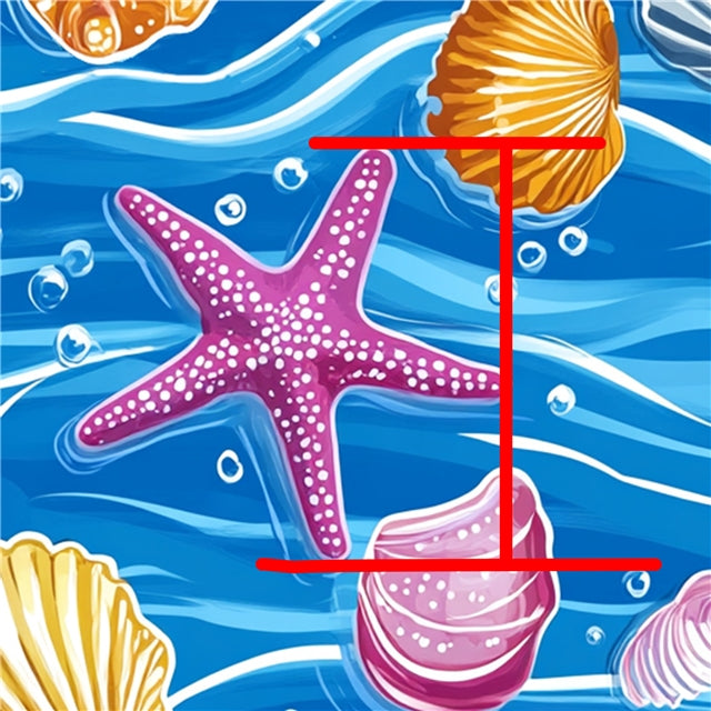 Beach Smooth Printed Faux Leather Sheet FeeFiFauxLeather