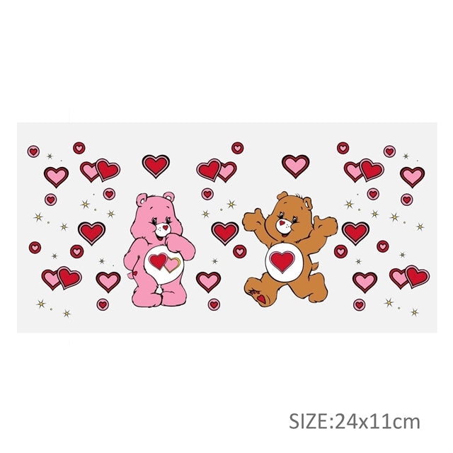 Carebears UV DTF Glass Can Wrap FeeFiFauxLeather