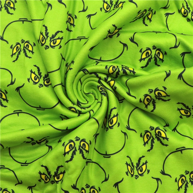 The Grinch Christmas Printed Fabric FeeFiFauxLeather