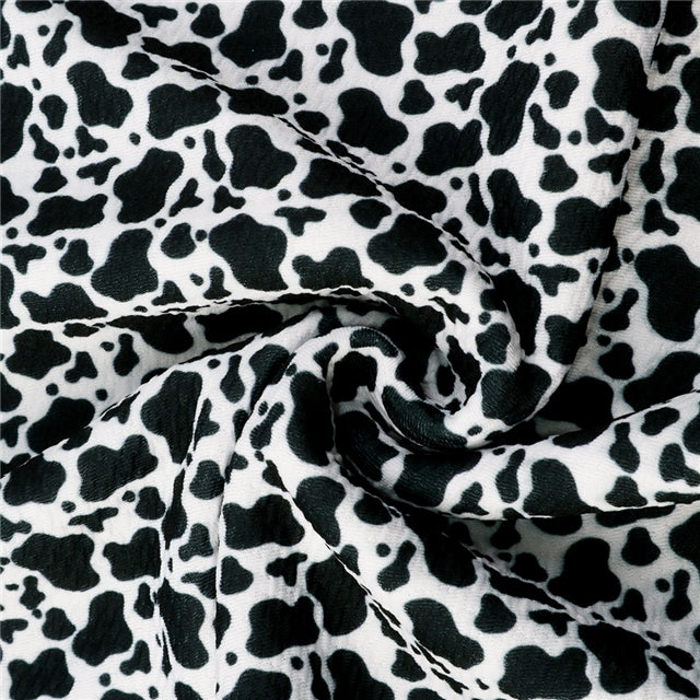 Cowhide Cow Printed Fabric FeeFiFauxLeather