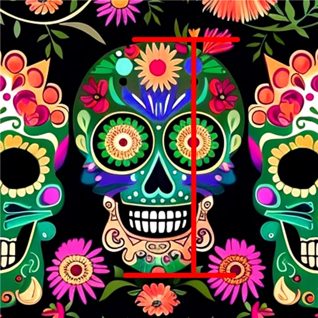 Colorful Skulls Textured Liverpool/ Bullet Fabric FeeFiFauxLeather