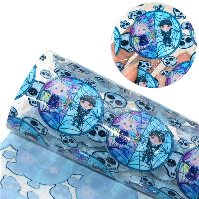 Wednesday Printed See Through Transparent Sheet FeeFiFauxLeather