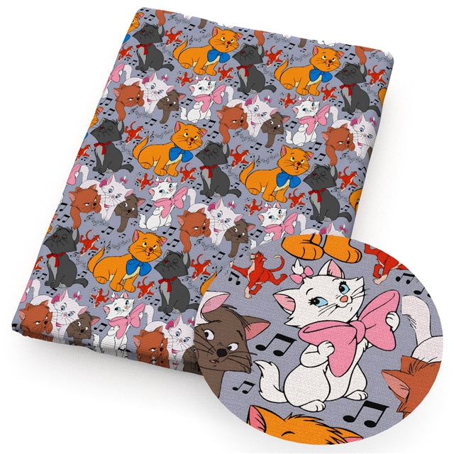 Cats Textured Liverpool/ Bullet Fabric FeeFiFauxLeather