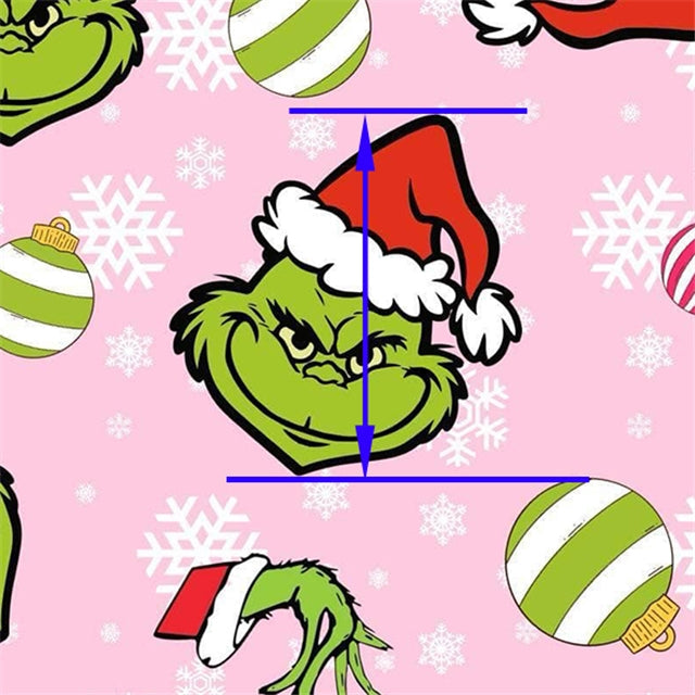 The Grinch Christmas Printed Fabric FeeFiFauxLeather