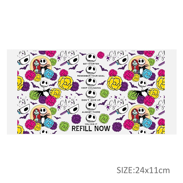 Nightmare Before Christmas UV DTF Cup Wrap – Easy Cup Wrap for Tumblers & Projects FeeFiFauxLeather