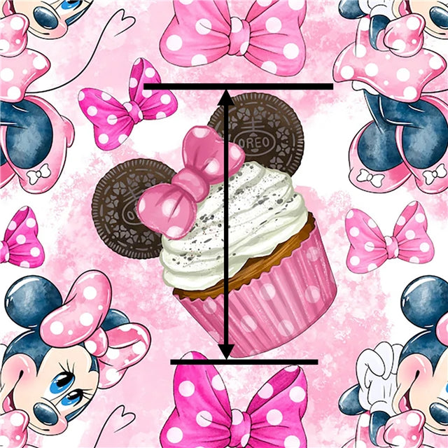 Minnie Snacks Printed Textured Liverpool/ Bullet Fabric FeeFiFauxLeather