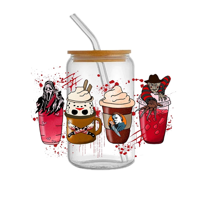 Nightmare Before Christmas & Wednesday UV DTF Cup Wrap – Decorative Wrap Design for Cups & Tumblers FeeFiFauxLeather
