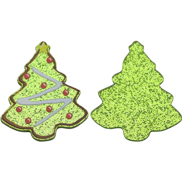 Christmas Tree Glitter Resin 5 piece set FeeFiFauxLeather