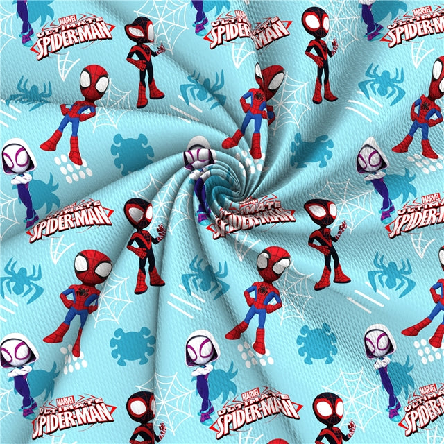 Spiderman Printed Fabric FeeFiFauxLeather