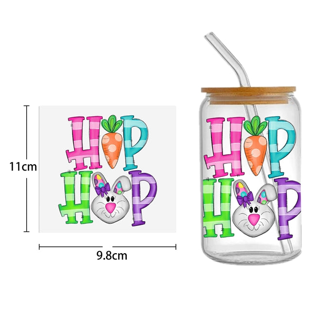 Easter UV DTF Glass Can Wrap FeeFiFauxLeather