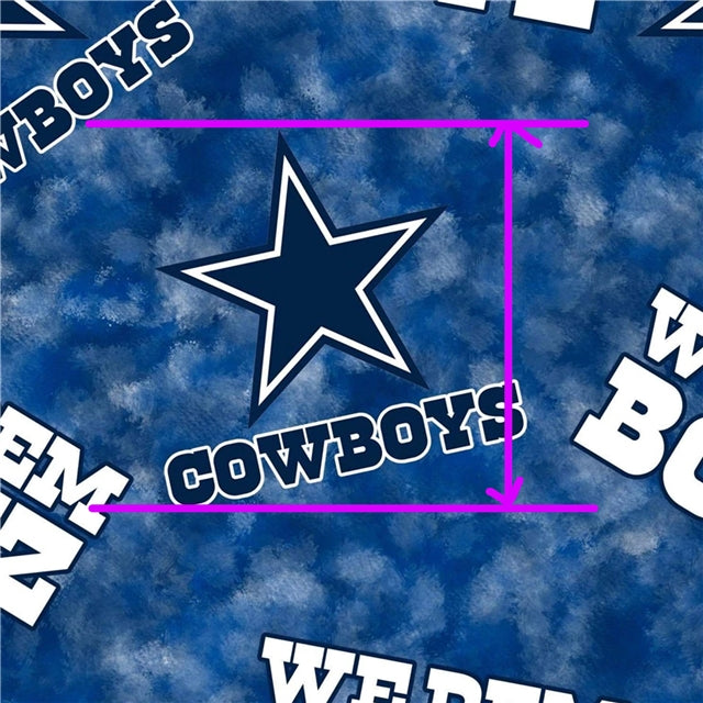Cowboys Football Printed Fabric FeeFiFauxLeather