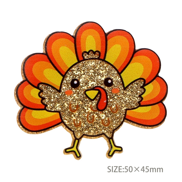 Turkey Glitter Resin 5 piece set FeeFiFauxLeather