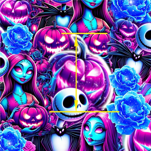 Nightmare Before Christmas PrintedLiverpool/ Bullet Fabric FeeFiFauxLeather