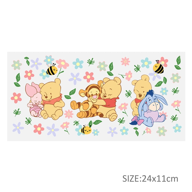 Pooh Bear UV DTF Cup Wrap – Cartoon Bear Cup Wrap Design for Tumblers & Cups FeeFiFauxLeather