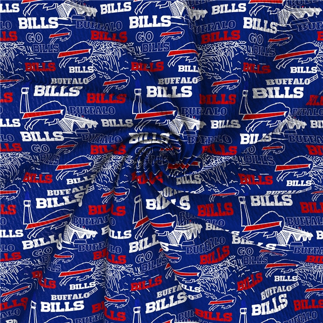 Buffalo Bills Football Printed Fabric FeeFiFauxLeather